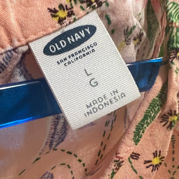 Old Navy Floral light Pink Sleeveless Blouse - Size Large - Picture 5 of 5